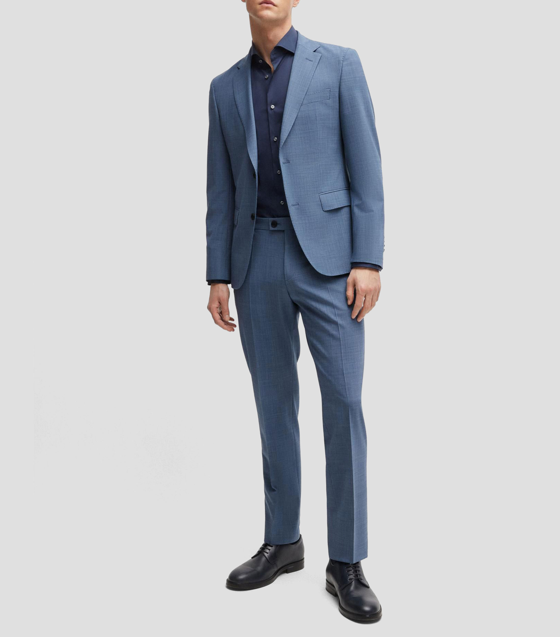 Camisa slim de popelín de algodón de planchado fácil Hombre